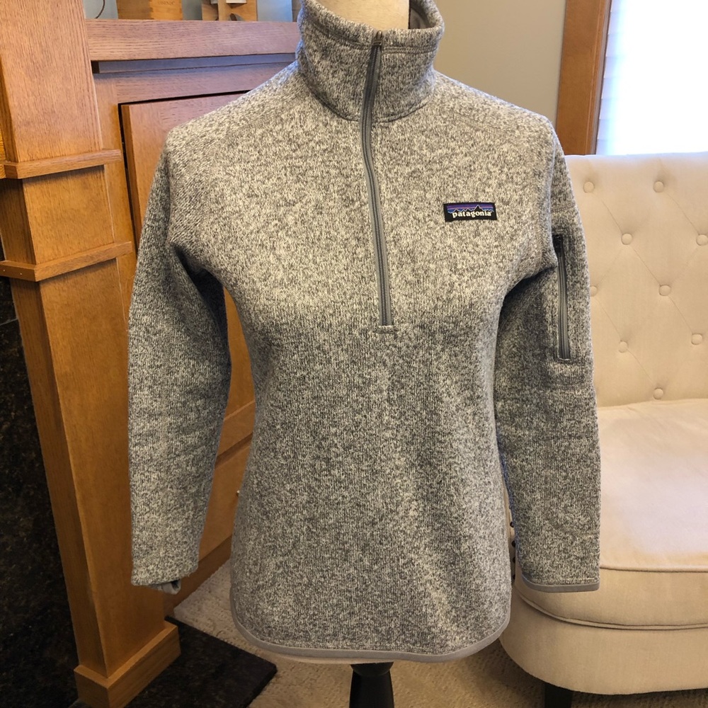 Patagonia Women's Better Sweater 1/4 Zip Pullover Gray XS ⭐️Flawless⭐️